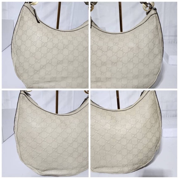 Authentic GUCCI Guccissima Medium GG Twins Hobo Bag Off White - Picture 15 of 16